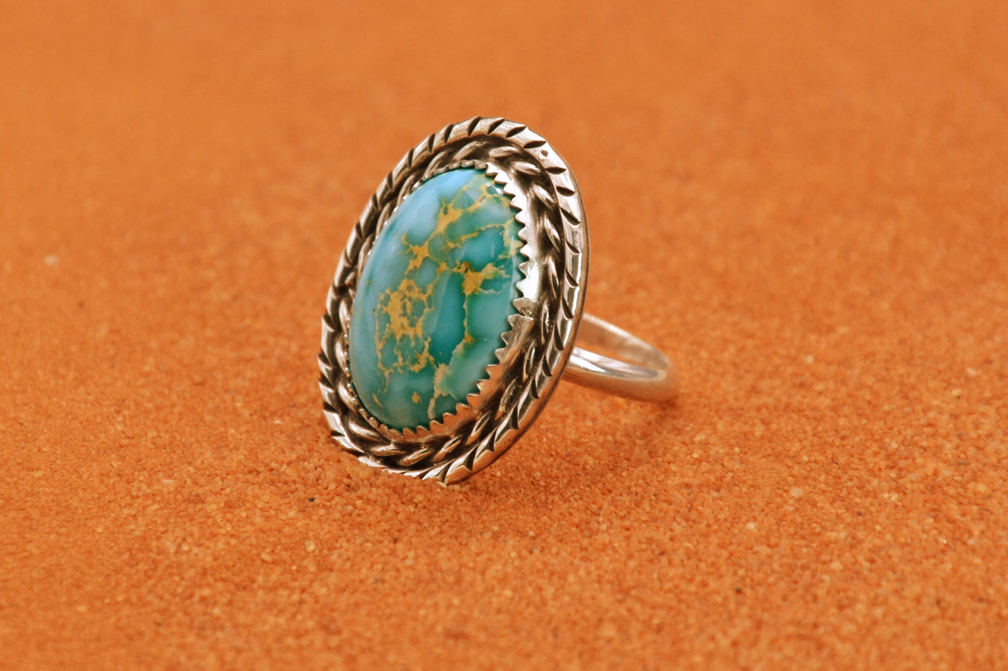 Bague turquoise-femme-bijoux amerindiens-sierra bella-style navajo-argent sterling-cadeau-piece unique