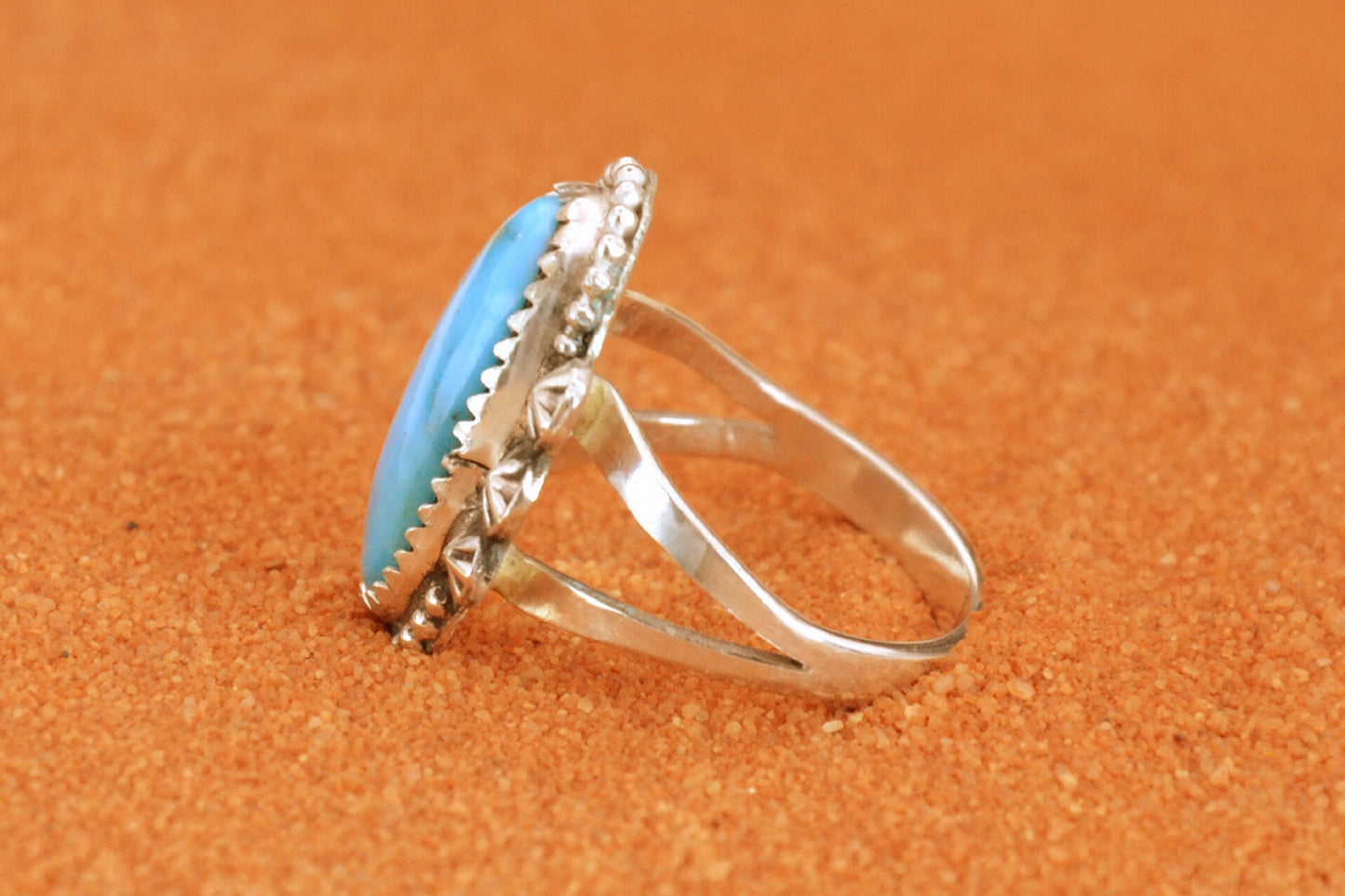 Bague-femme-turquoise-bijoux-amerindiens-style navajo-cadeau-anniversaire-artisanat-argent sterling