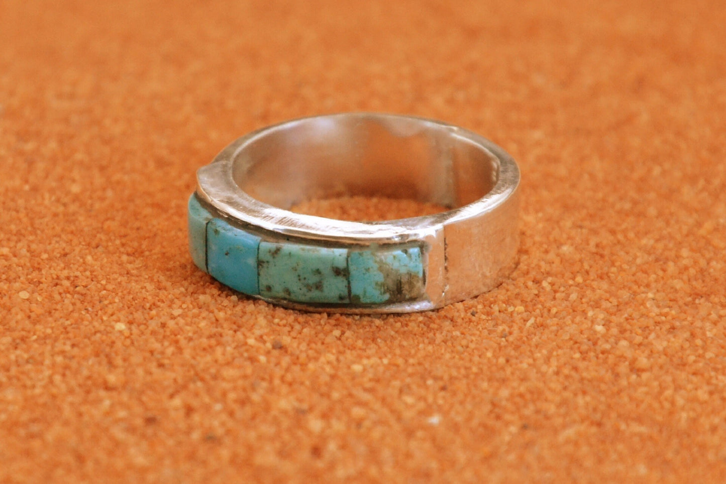 Bague turquoise-bijoux amerindiens-style navajo-argent sterling-cadeau-unique-anneau