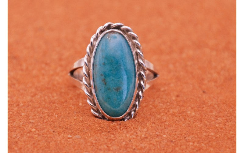 Bague turquoise-bijoux amerindiens-argent 925/1000-idee cadeau-style navajo-artisanat-bague mixte-boheme