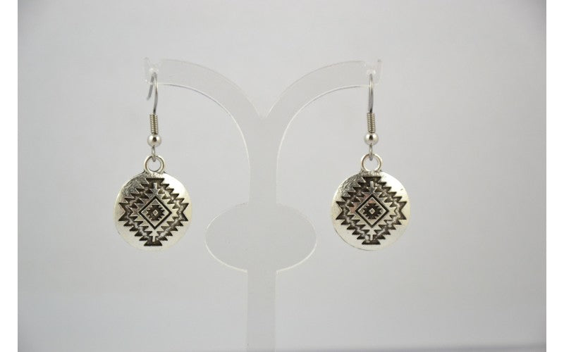 Boucles d'oreilles-ethnique-amerindien-boheme-femme-crochet-pendantes-style navajo