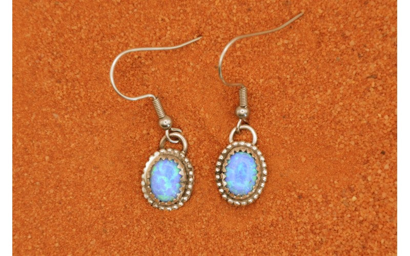 Opal earrings - 925 silver - Navajo style - Native American jewelry - crafts - women - gift