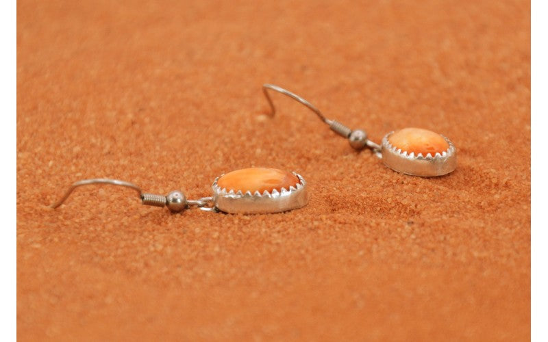 Boucles d'oreilles-spiny oyster-argent 925-style navajo-bijoux amerindiens-artisanat-femme-cadeau
