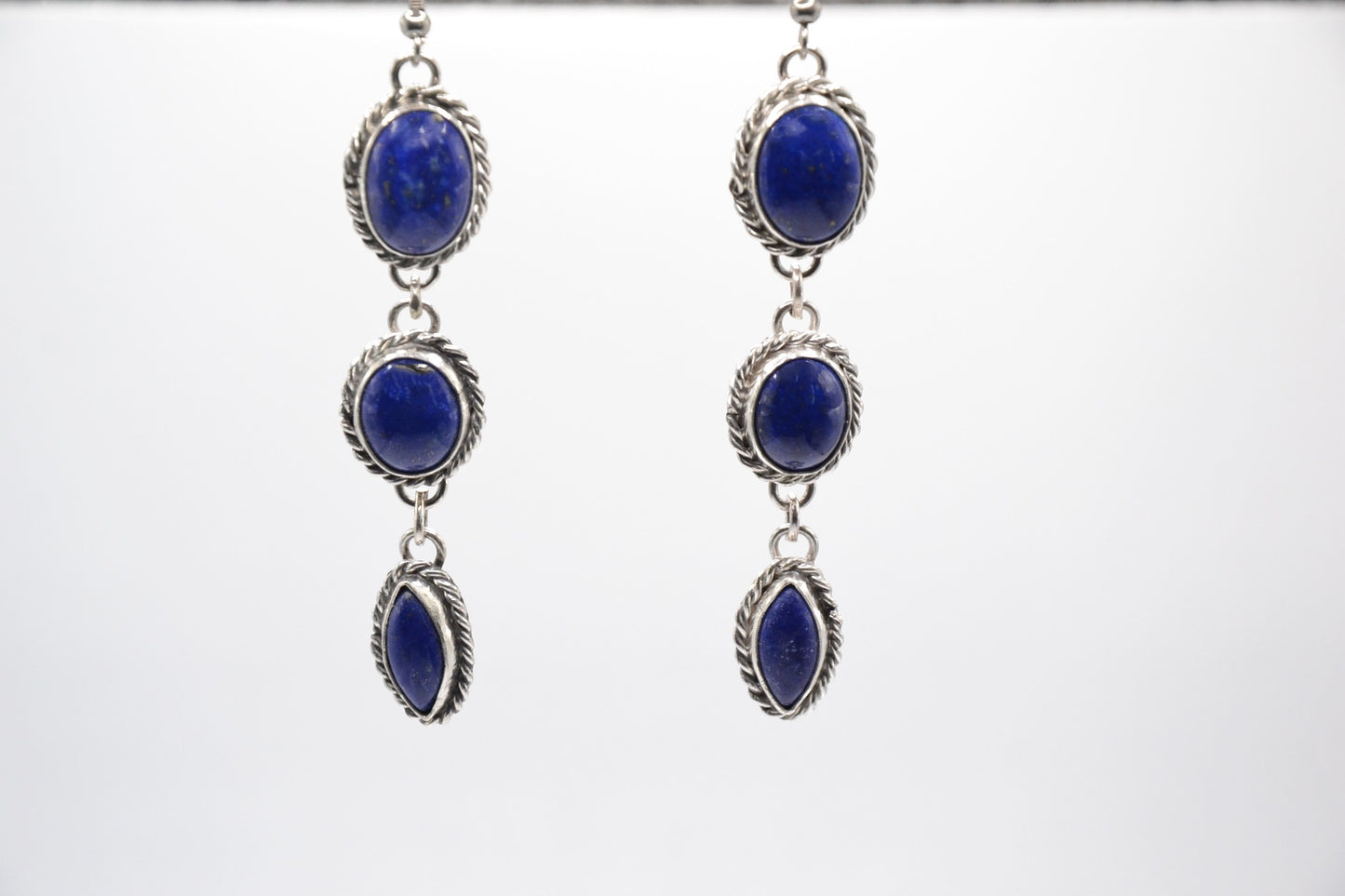 lapis lazuli earrings - Native American jewelry - 925/1000 silver - gift idea - pendants - Navajo style