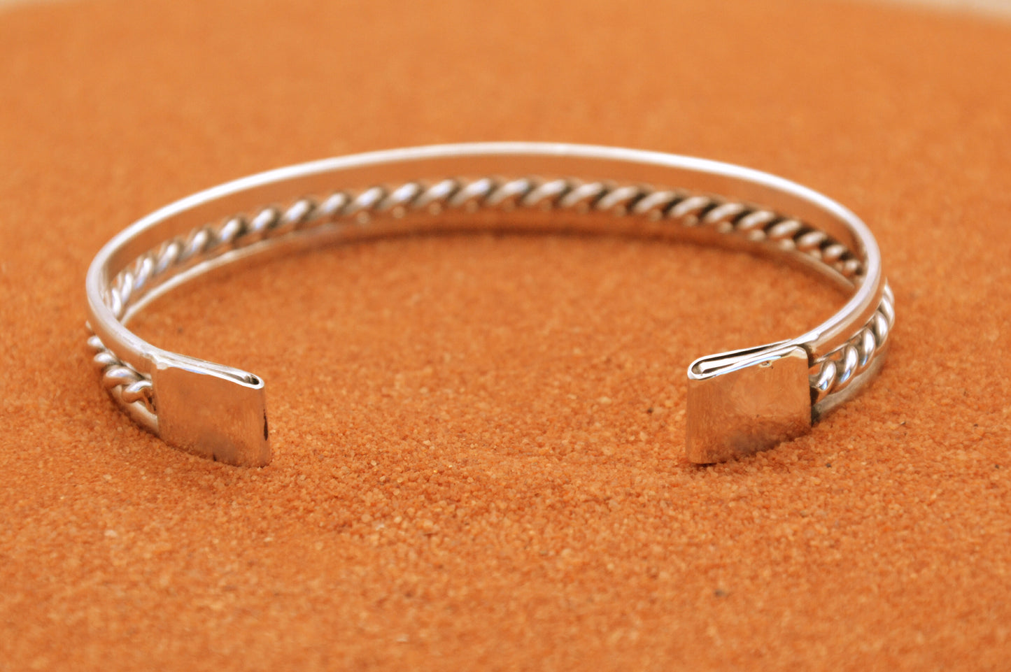 Bracelet argent-argent 925/1000-style navajo-idée cadeau-corde-bijoux amerindiens-bohème-femme et homme