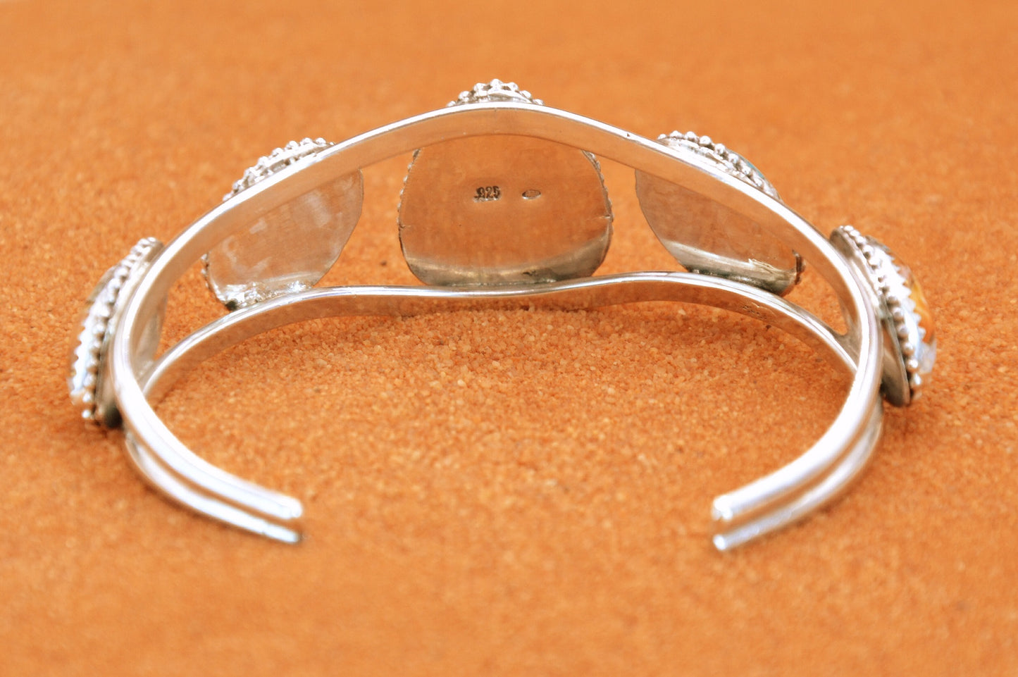 Bracelet manchette-turquoise oyster copper-bijoux amerindiens-style navajo-femme-argent sterling-cadeau