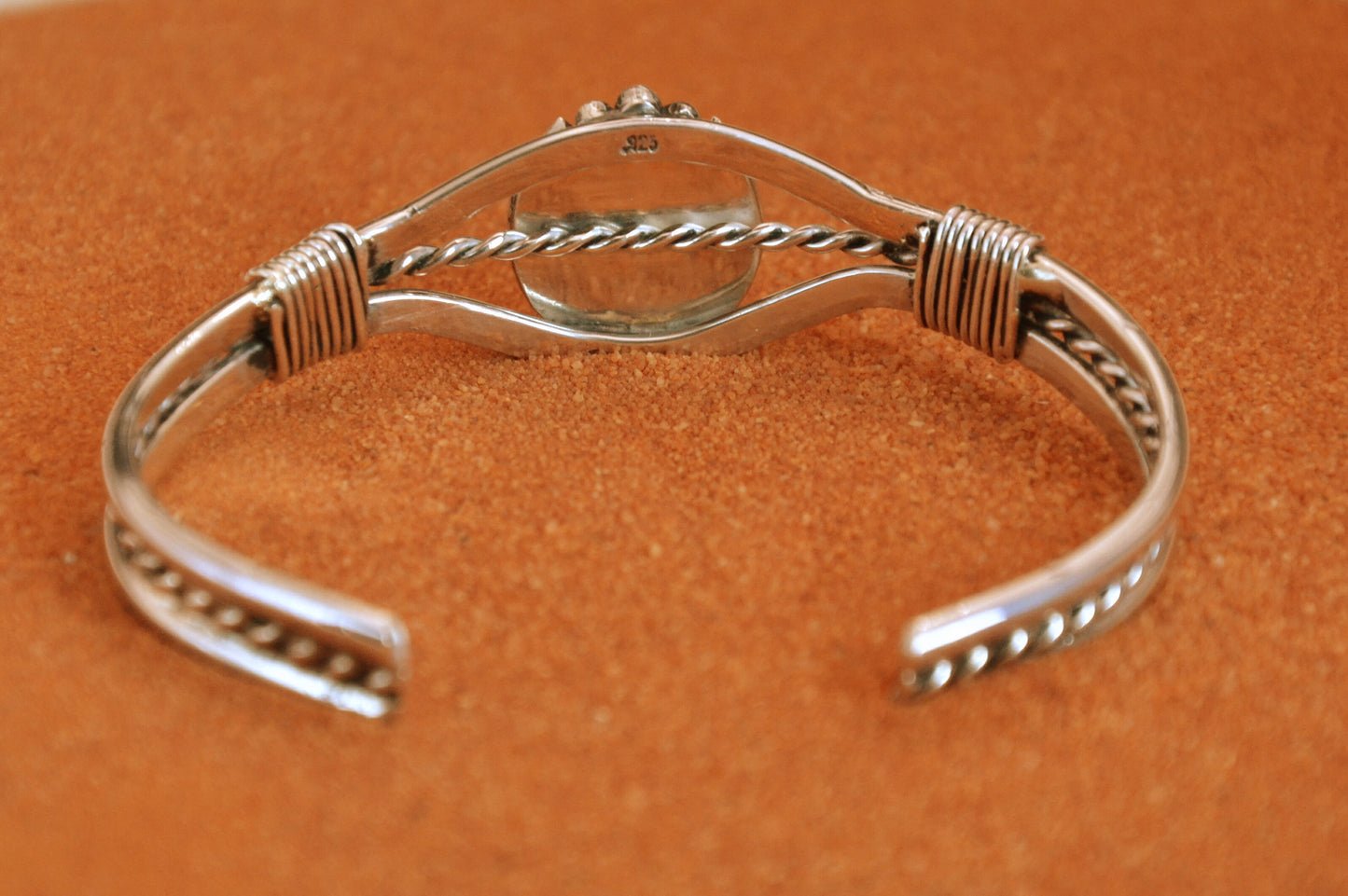 Bracelet femme-turquoise-sonora gold-bijoux amerindiens-style navajo-argent sterling-cadeau-unique