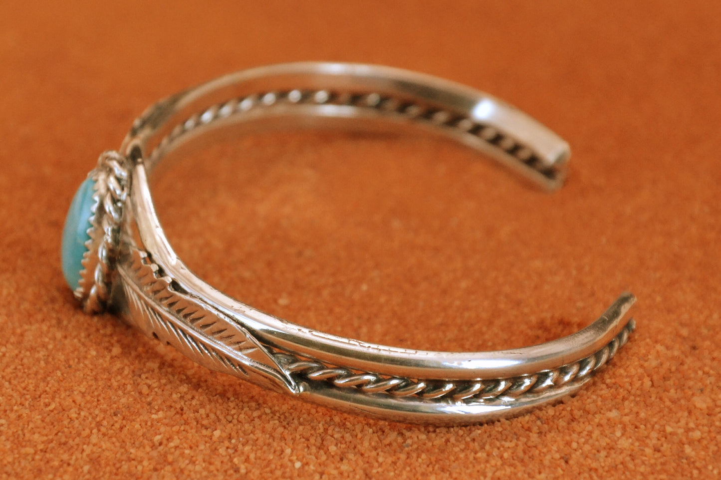 Bijoux amerindiens-bracelet turquoise-style navajo-sleeping beauty-argent sterling-idee cadeau-pour femme