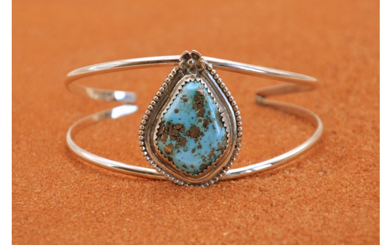 Turquoise bracelet - 925/1000 silver - Navajo style - Native American jewelry - gift idea - woman