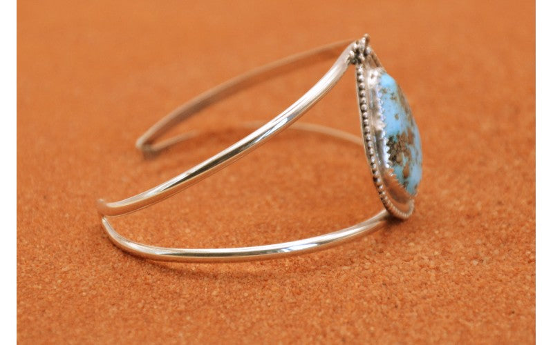 Turquoise bracelet - 925/1000 silver - Navajo style - Native American jewelry - gift idea - woman