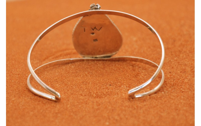 Turquoise bracelet - 925/1000 silver - Navajo style - Native American jewelry - gift idea - woman