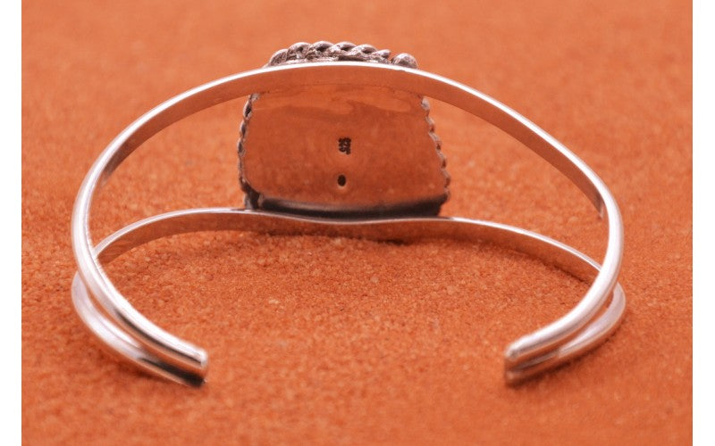 Kingman turquoise bracelet - 925/1000 silver - adjustable - unisex - Native American jewelry - unique piece - bohemian - gift idea - Navajo style