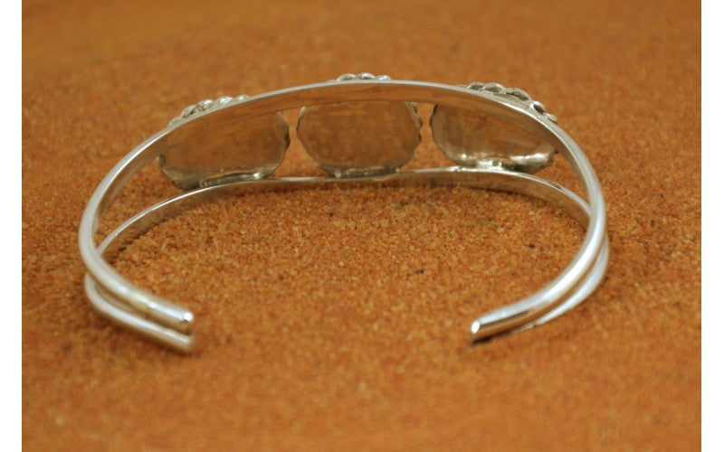 Mojave turquoise bracelet - 925/1000 silver - handcrafted jewelry - men and women - gift idea - Navajo Native American