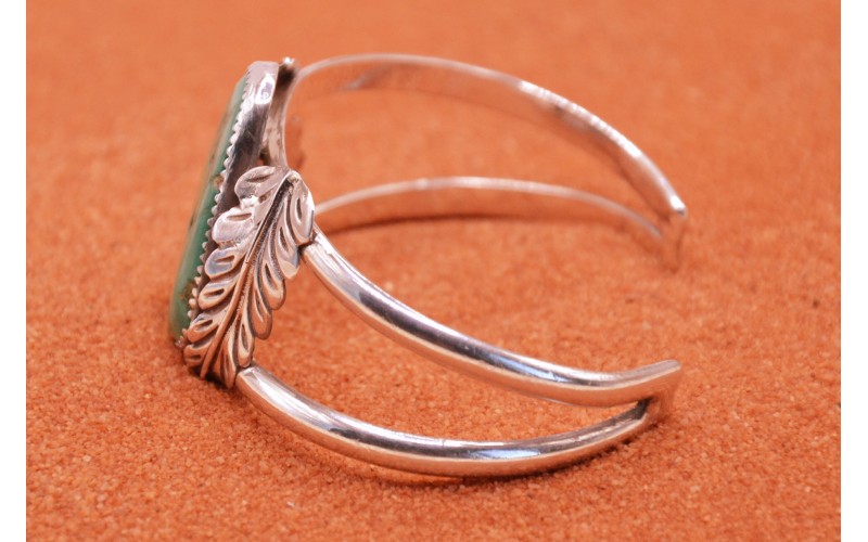 Royston turquoise bracelet - 925/1000 silver - unique piece - handcrafted - gift idea - bohemian - Native American jewelry - Navajo style