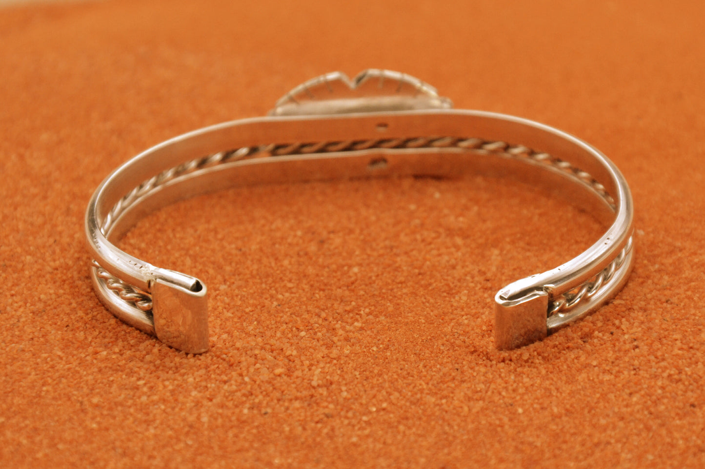 Bracelet manchette-turquoise-sonora gold-bijoux amerindiens-style navajo-argent sterling-cadeau