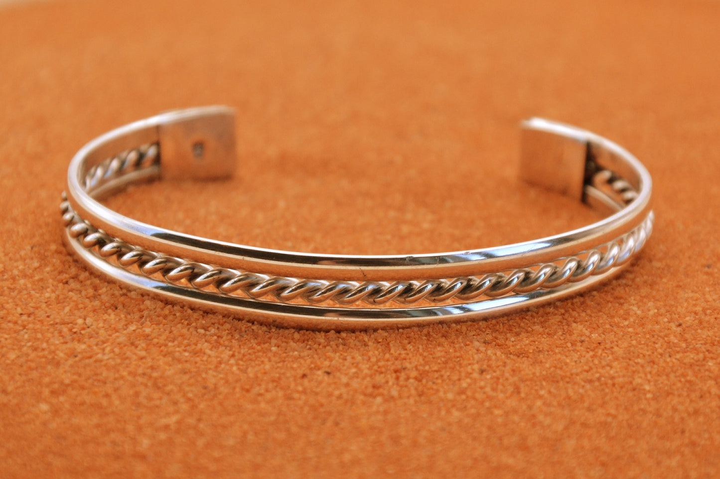 Bracelet argent-argent 925/1000-style navajo-idée cadeau-corde-bijoux amerindiens-bohème-femme et homme