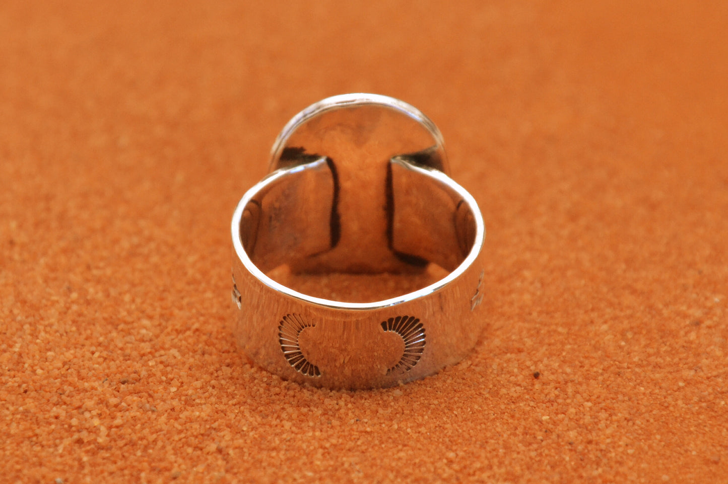 Men's Ring - Kingman Turquoise - Native American Jewelry - Navajo - Signet Ring - Gift - Sterling Silver