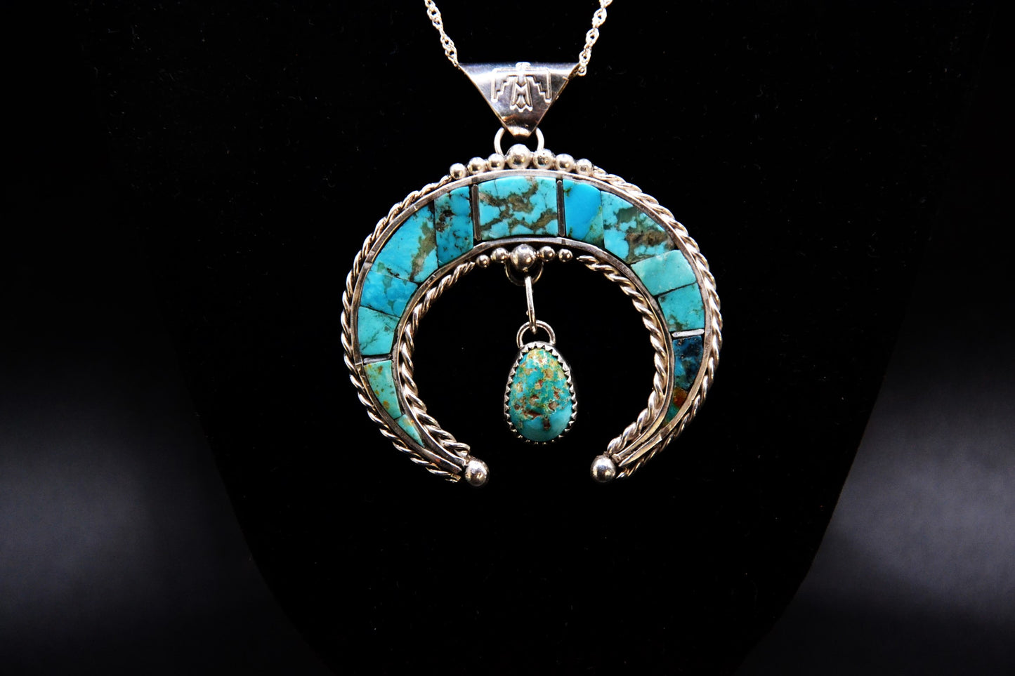 Pendentif naja-turquoise kingman-sonora gold-bijoux amerindiens-navajo-cadeau-piece unique