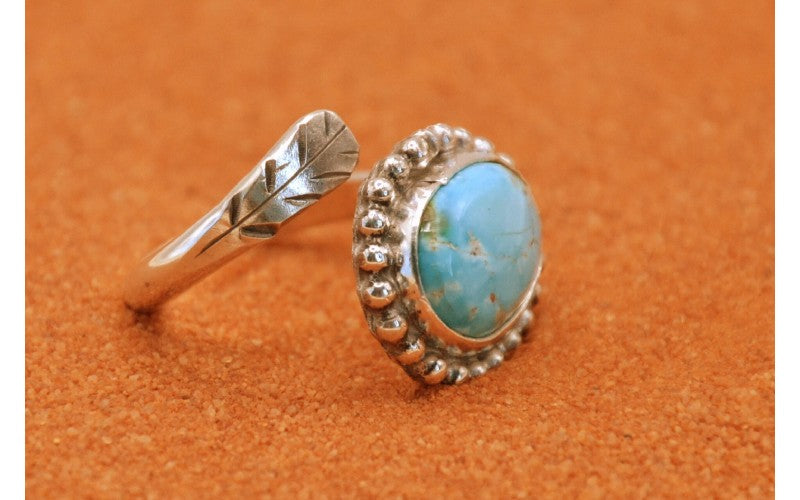 bague reglable-argent 925/1000-turquoise sierra bella-cadeau-style navajo-boheme-country