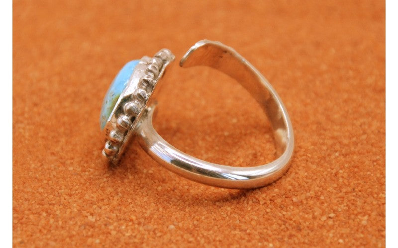 bague reglable-argent 925/1000-turquoise sierra bella-cadeau-style navajo-boheme-country