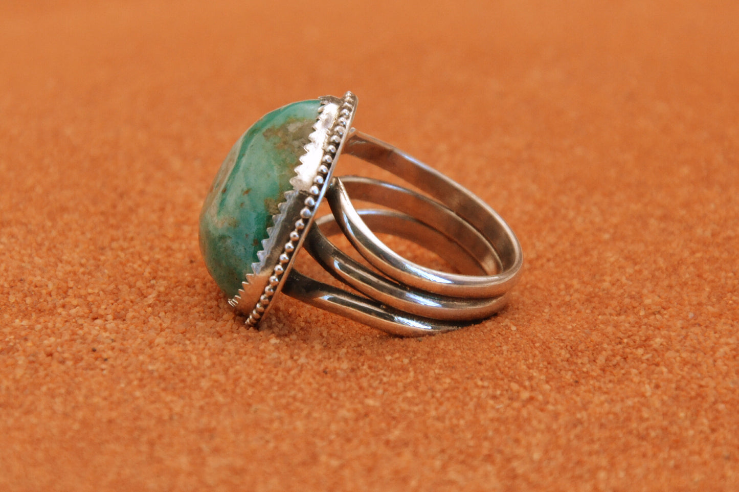 Turquoise ring - Native American - Men and women - Navajo - Jewelry gift - Unique piece - Kingman