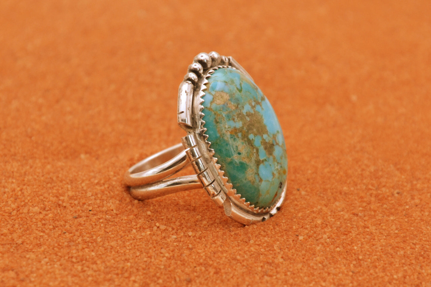 bague cadeau-turquoise mojave-homme et femme-pièce unique-style navajo-garanti-bohème-artisanat