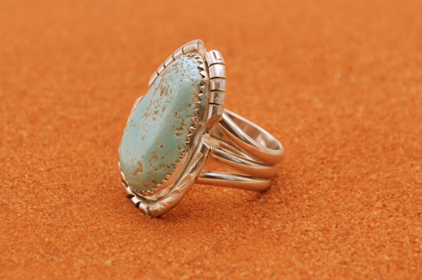 bague mixte-turquoise royston-argent 925/1000-idée cadeau-bijoux amerindiens-style navajo-artisanat