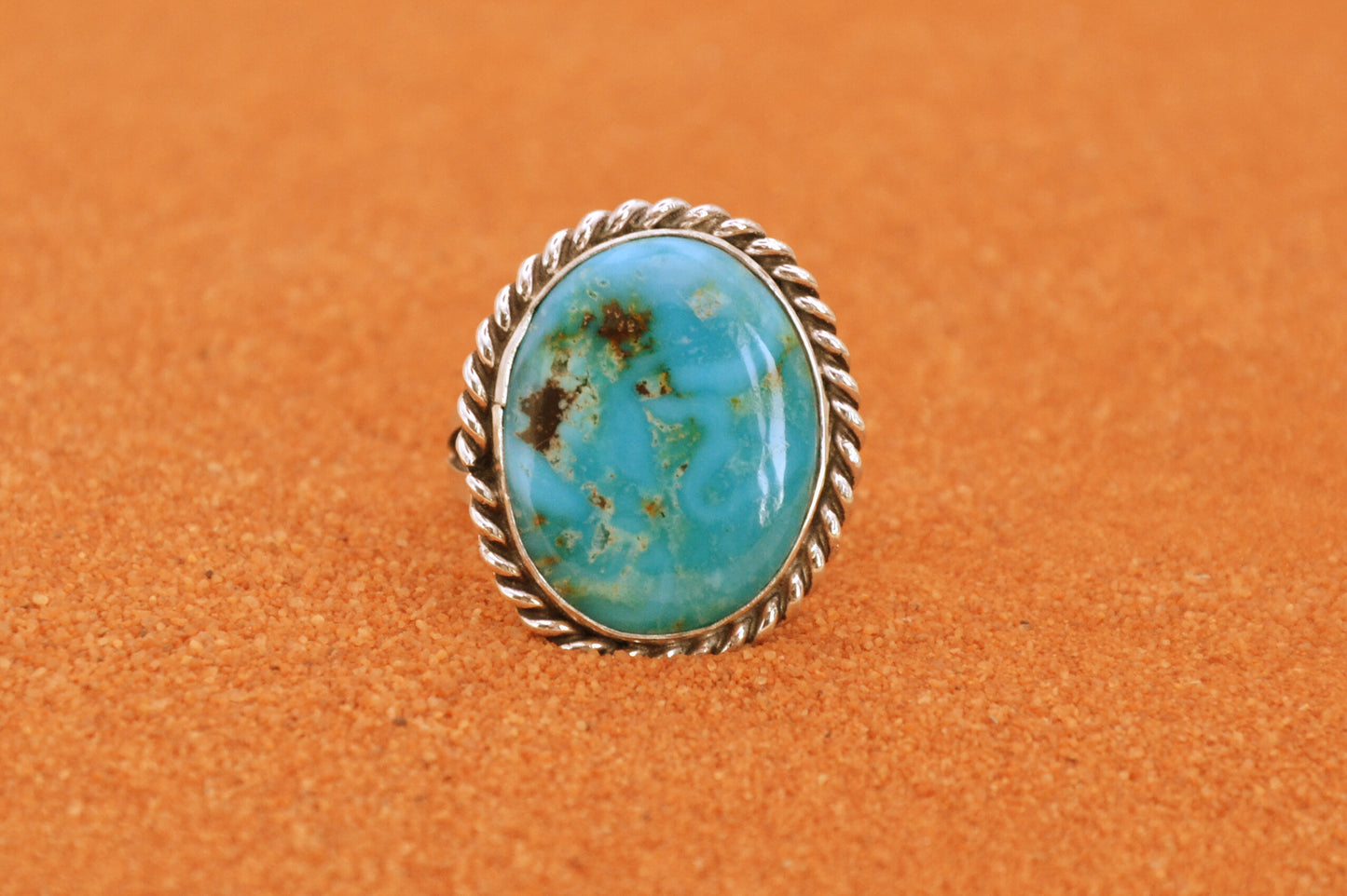 Bague femme et homme-turquoise sierra blue-argent 925-bijoux amerindiens-navajo-cadeau-boheme