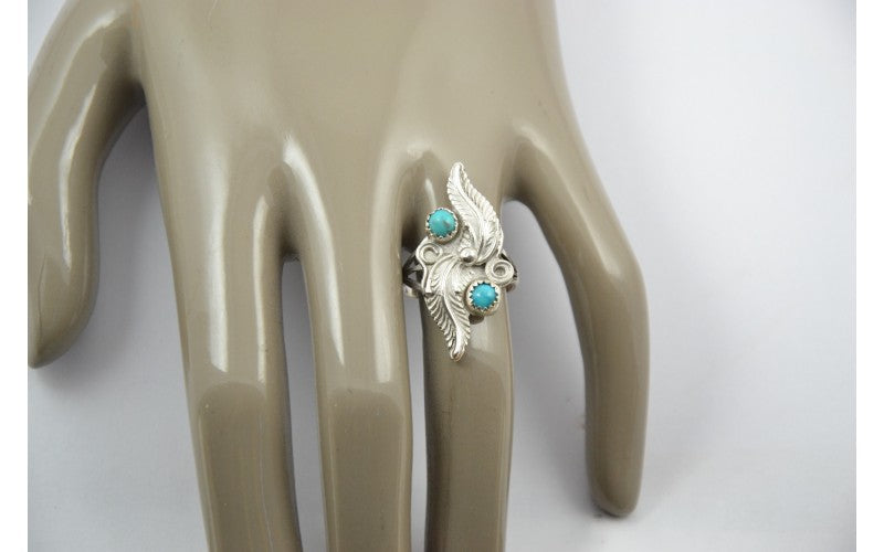 Bague amérindienne turquoise, bijou femme, argent 925/1000, fait main, ajustable, style navajo, cadeau