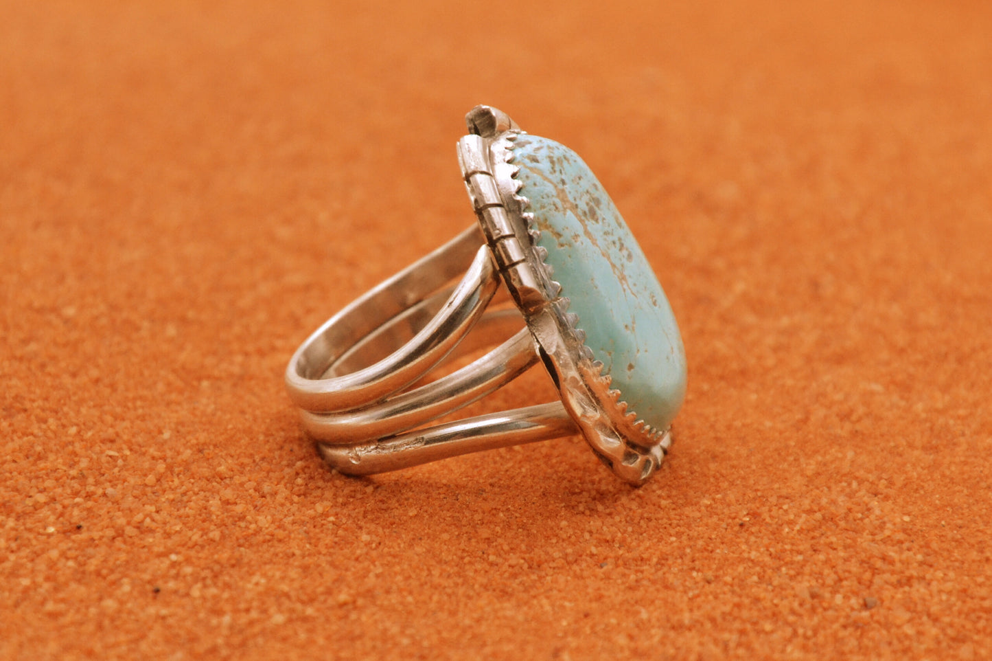 bague mixte-turquoise royston-argent 925/1000-idée cadeau-bijoux amerindiens-style navajo-artisanat