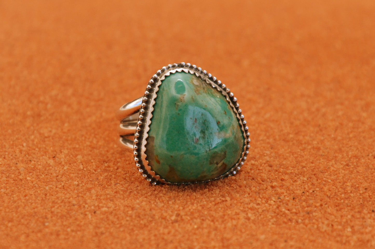 Turquoise ring - Native American - Men and women - Navajo - Jewelry gift - Unique piece - Kingman
