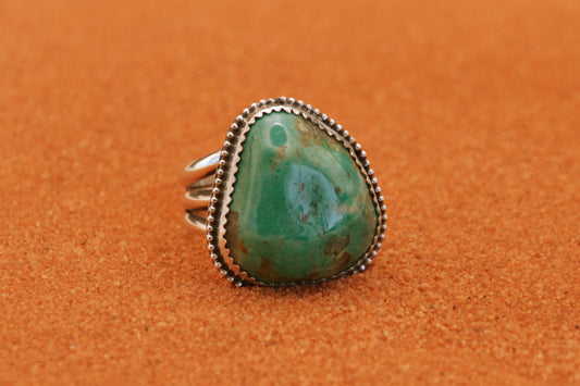Bague turquoise-amerindienne-homme et femme-navajo-bijoux cadeau-piece unique-kingman