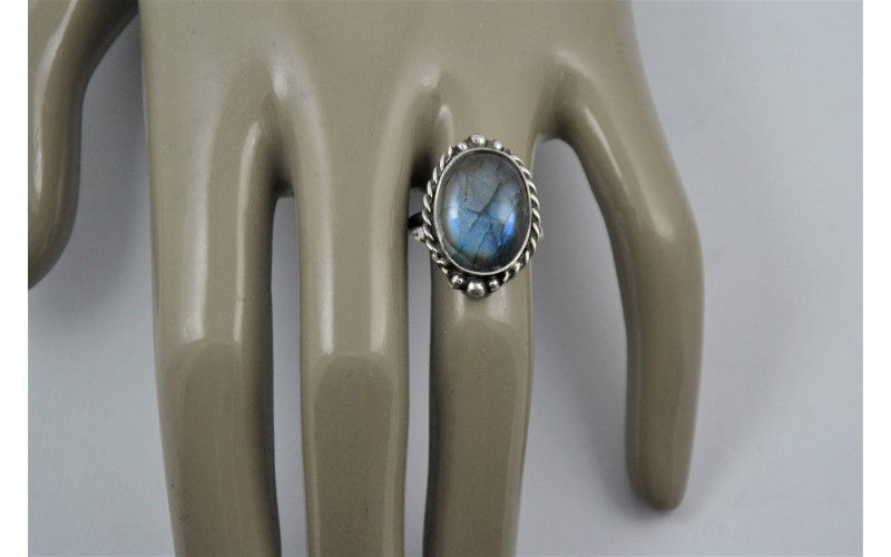 Bague labradorite-bijoux amerindiens-femme-argent 925/1000-idée cadeau-bijou garanti-fait main-style navajo