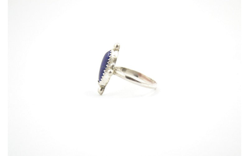 Bague femme-lapis lazuli-amérindienne-fait main-argent 925/1000-idée cadeau-bohème-style navajo