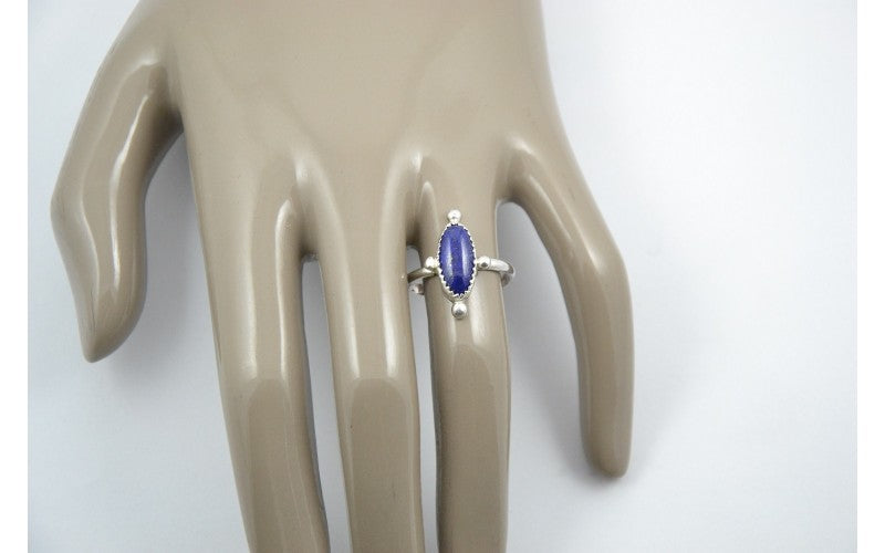 Bague femme-lapis lazuli-amérindienne-fait main-argent 925/1000-idée cadeau-bohème-style navajo