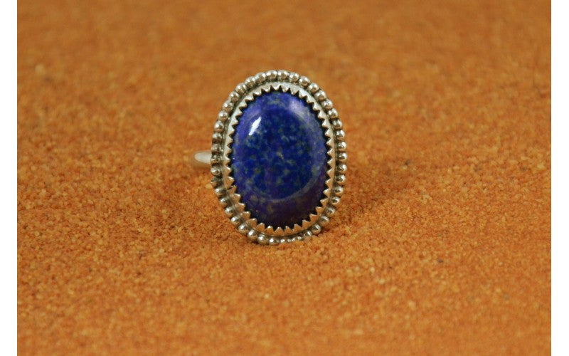 bague lapis lazuli-femme-idée cadeau-argent 925/1000-bijoux amerindiens-style navajo-boheme