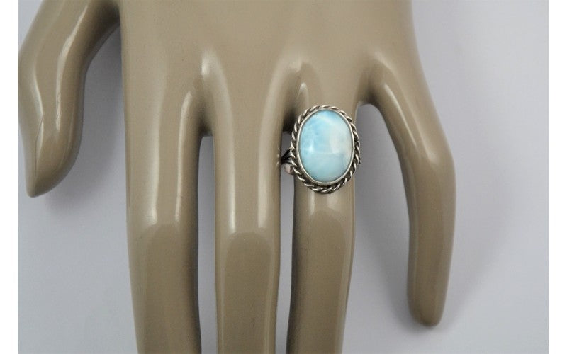 Bague larimar femme-argent 925/1000-bijoux amerindiens-fait main-idée cadeau-bijou garanti