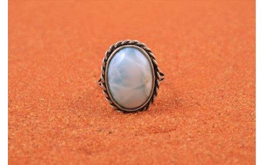 Bague larimar femme-argent 925/1000-bijoux amerindiens-fait main-idée cadeau-bijou garanti