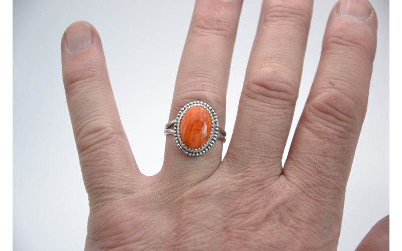 Bague femme-spiny oyster-argent 925/1000-fait main-bijoux amérindiens-idée cadeau-style navajo