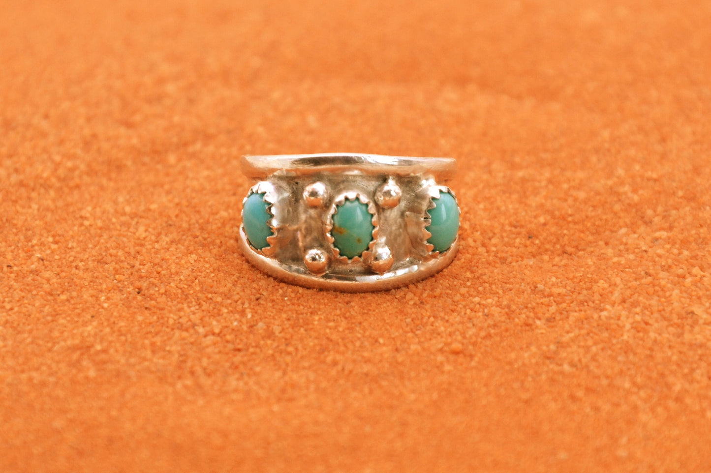 Bague turquoise kingman-argent 925/1000-style navajo-bijoux amerindiens-idee cadeau-mixte-boheme