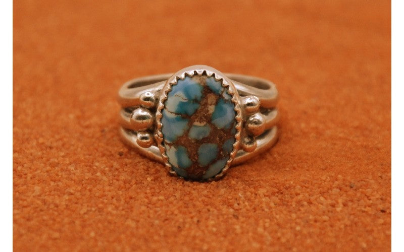 bague turquoise-golden hill-argent 925/1000-femme et homme-bijoux amerindiens-idée cadeau-style navajo