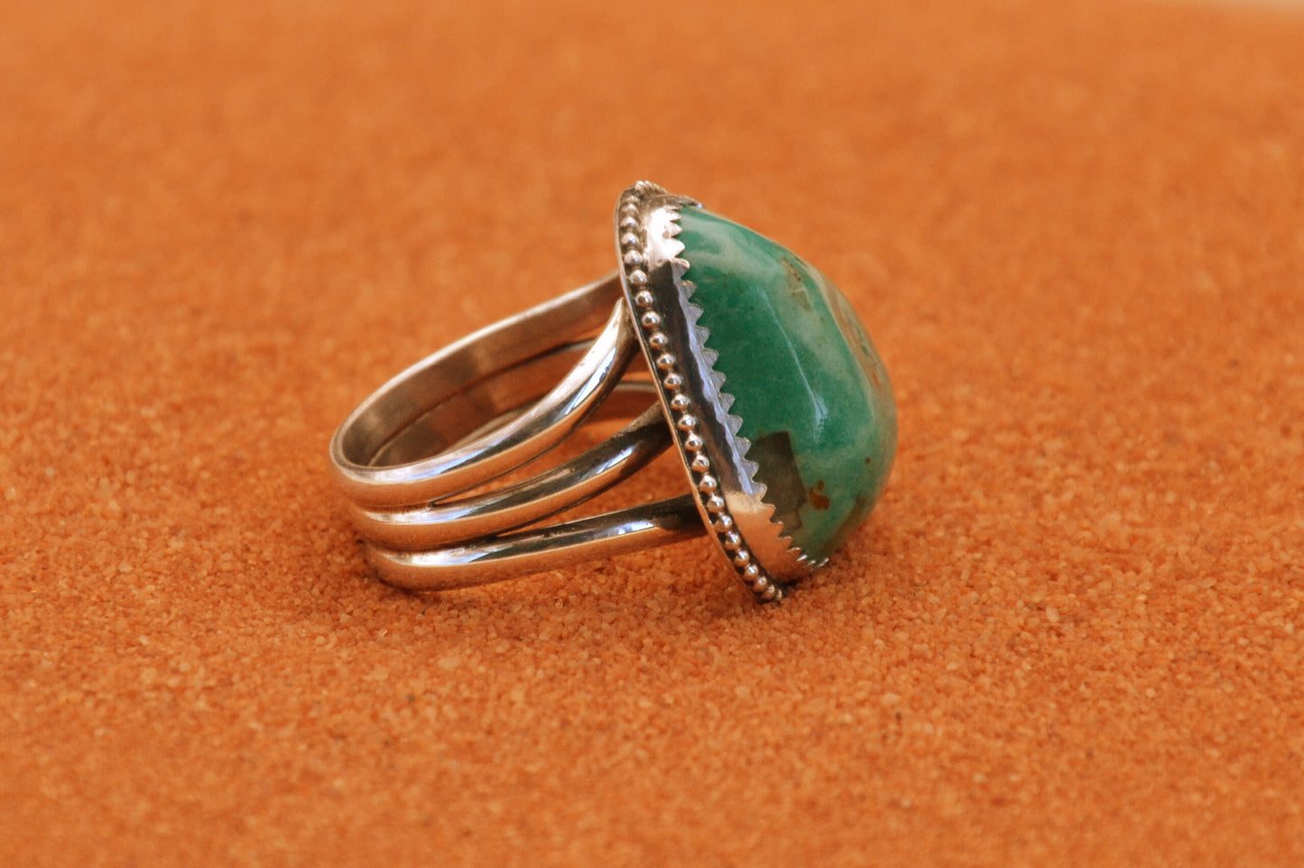 Turquoise ring - Native American - Men and women - Navajo - Jewelry gift - Unique piece - Kingman