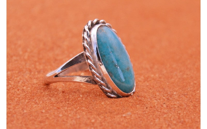 Bague turquoise-bijoux amerindiens-argent 925/1000-idee cadeau-style navajo-artisanat-bague mixte-boheme