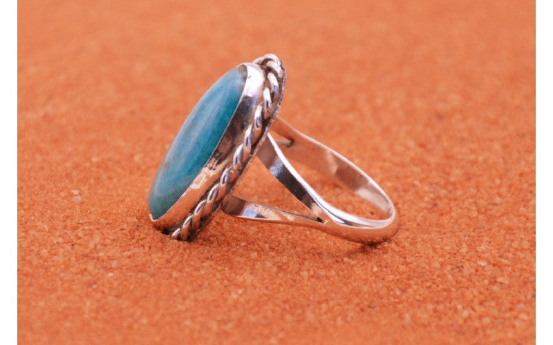 Bague turquoise-bijoux amerindiens-argent 925/1000-idee cadeau-style navajo-artisanat-bague mixte-boheme