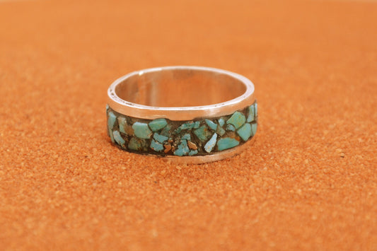 Bague mixte turquoise, argent 925/1000, bijoux amérindiens, fait main, bohème, bijoux navajo, cadeau