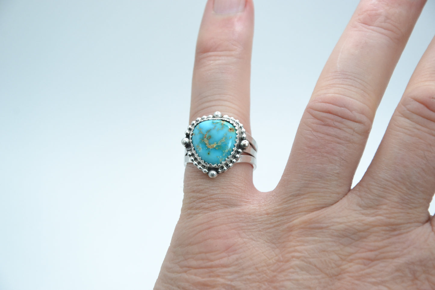 Bague turquoise-sierra bella-argent 925-style navajo-bijoux amerindiens-cadeau-femme-boheme