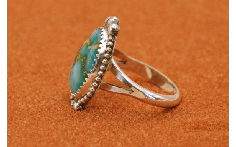 bague turquoise sierra bella-argent 925/1000-bijoux amerindiens-idée cadeau-bague femme-style navajo