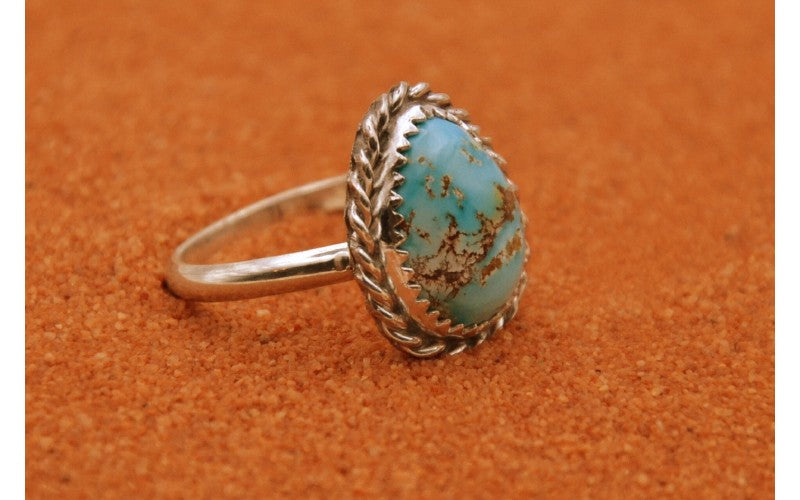 bague femme-turquoise sierra bella-nevada-argent 925/1000-idée cadeau-style navajo-bijoux amerindiens-ajustable