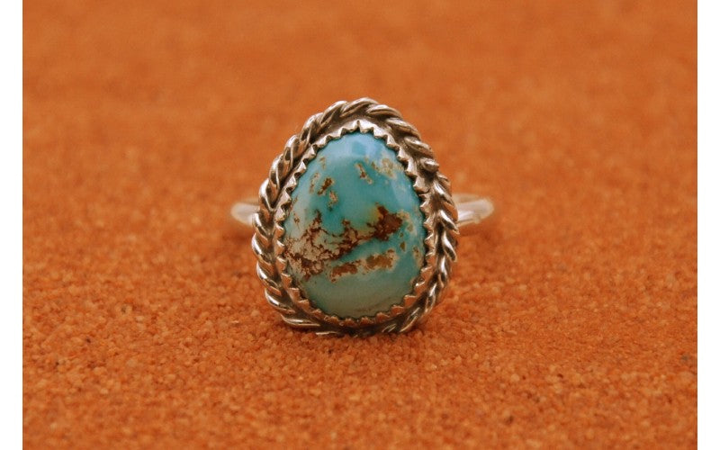 bague femme-turquoise sierra bella-nevada-argent 925/1000-idée cadeau-style navajo-bijoux amerindiens-ajustable