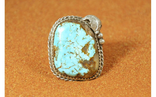 Bague turquoise-argent 925/1000-bijoux amérindiens-idéee cadeau-fait main-bohème-pièce unique